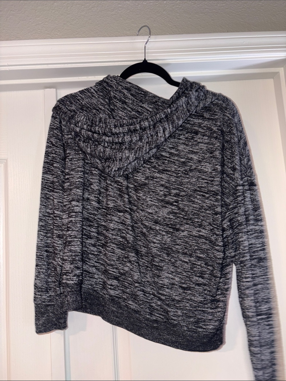 GAP Women's Black & Gray Marled Hooded Pullover size small - Picture 4 of 7
